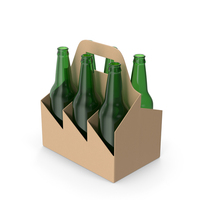 Bottle Carrier With Empty Beer Bottles PNG & PSD Images