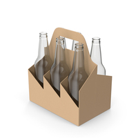 Bottle Carrier With Empty Bottles PNG & PSD Images