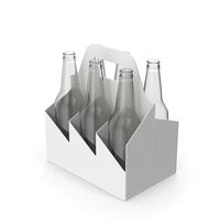 Bottle Carrier With Empty Bottles PNG & PSD Images
