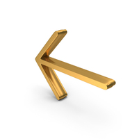 Gold Side Arrow Symbol PNG & PSD Images