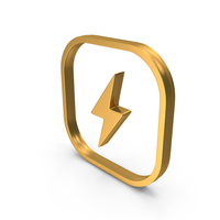 Power Icon Gold PNG & PSD Images