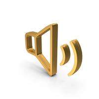 Speaker Audio Volume Plus Logo Gold PNG & PSD Images