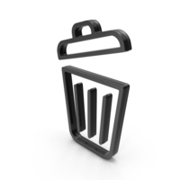 Black Recycle Bin Symbol PNG & PSD Images