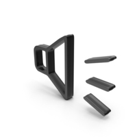Black Speaker High Volume Symbol PNG & PSD Images