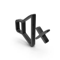 Black Speaker Audio Mute Symbol PNG & PSD Images