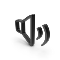 Speaker Audio Volume Plus Logo Black PNG & PSD Images