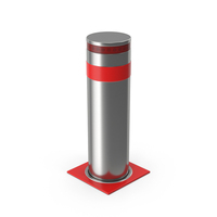Red Retractable Road Safety Bollard PNG & PSD Images