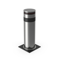 Retractable Road Safety Bollard Black PNG & PSD Images