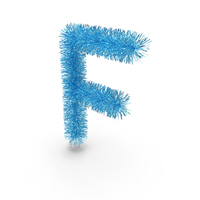 Christmas Tinsel Letter F PNG & PSD Images