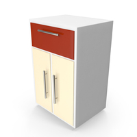 White And Red Simple Cabinet PNG & PSD Images