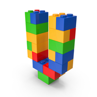 Toy Bricks Letter V PNG & PSD Images