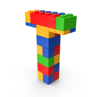 Toy Bricks Letter T PNG & PSD Images