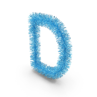 Christmas Tinsel Letter D PNG & PSD Images