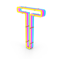 Steampunk Neon Letter T PNG & PSD Images
