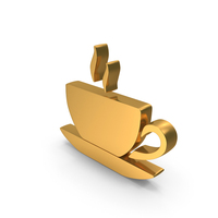 Coffe Cup Gold PNG & PSD Images