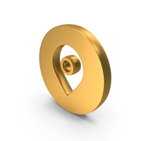Gold Location Symbol PNG & PSD Images