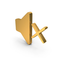 Gold Mute Symbol PNG & PSD Images