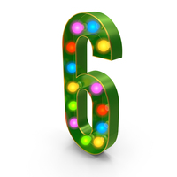 Christmas Color Light Number 6 PNG & PSD Images