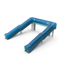 Above Ground Pedestrian Crossing 2 Lane Road PNG & PSD Images