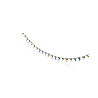 Christmas Garland With Colourful Lights PNG & PSD Images