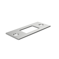 Silver Door Lock Strike Plate PNG & PSD Images