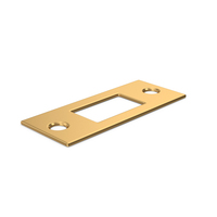 Gold Door Lock Strike Plate PNG & PSD Images