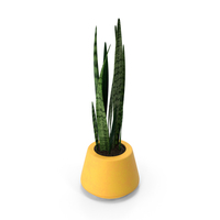 Yellow Pot With Plants PNG & PSD Images