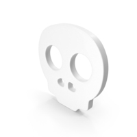 HALLOWEEN SKULL ICON WHITE PNG & PSD Images