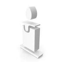 HALLOWEEN CANDLE ICON WHITE PNG & PSD Images