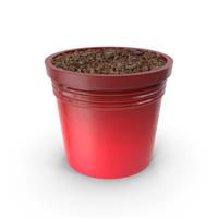 Red Plant Pot PNG & PSD Images