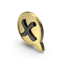 Gold Cross Message Symbol PNG & PSD Images