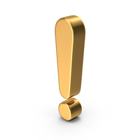 Exclamation Golden PNG & PSD Images