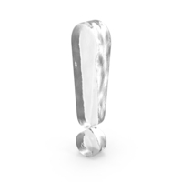 Ice Exclamation Mark Symbol PNG & PSD Images
