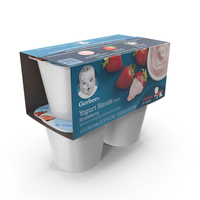 Gerber Strawberry Yogurt Packaging PNG & PSD Images