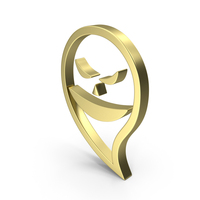 Gold Halloween Ghost Symbol PNG & PSD Images