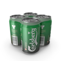 Four Carlsberg Beverage Cans PNG & PSD Images