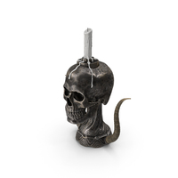 Skull Candle Holder PNG & PSD Images