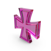 Pink Glass Christian Cross Symbol PNG & PSD Images