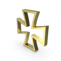 CROSS OUTLINE ICON GOLD PNG & PSD Images