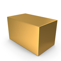 Gold Cuboid Geometric Shape PNG & PSD Images