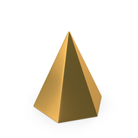 Basic Geometric Shapes Hehagonal Pyramid Gold PNG & PSD Images