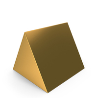 Basic Geometric Shapes Triangular Prism Gold PNG & PSD Images