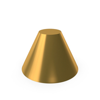 Basic Geometric Shapes Truncated Gold Cone PNG & PSD Images