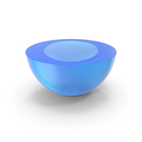 Blue Glass Half Sphere PNG & PSD Images