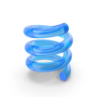Blue Glass Helix Spring PNG & PSD Images