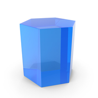 Blue Glass Hexagonal Prism PNG & PSD Images