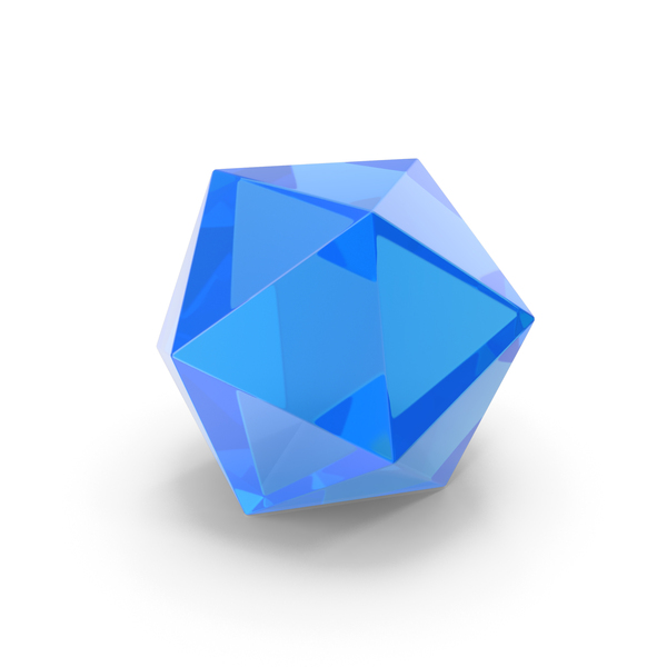 Basic Geometric Shapes Icosahedron Glass PNG & PSD Images