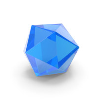 Basic Geometric Shapes Icosahedron Glass PNG & PSD Images