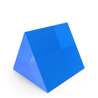 Blue Glass Triangular Shape PNG & PSD Images