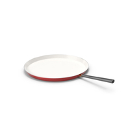 Red & White Round Pan PNG & PSD Images
